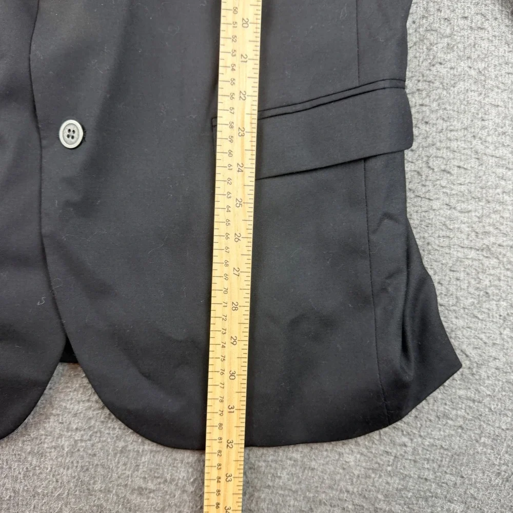 Egara Sport Coat Men's 46R Black Slim Fit 100% Wool 2 Button Blazer 10F1J00032